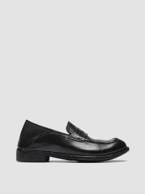 LEXIKON 140 - Black Leather Penny Loafers,Women