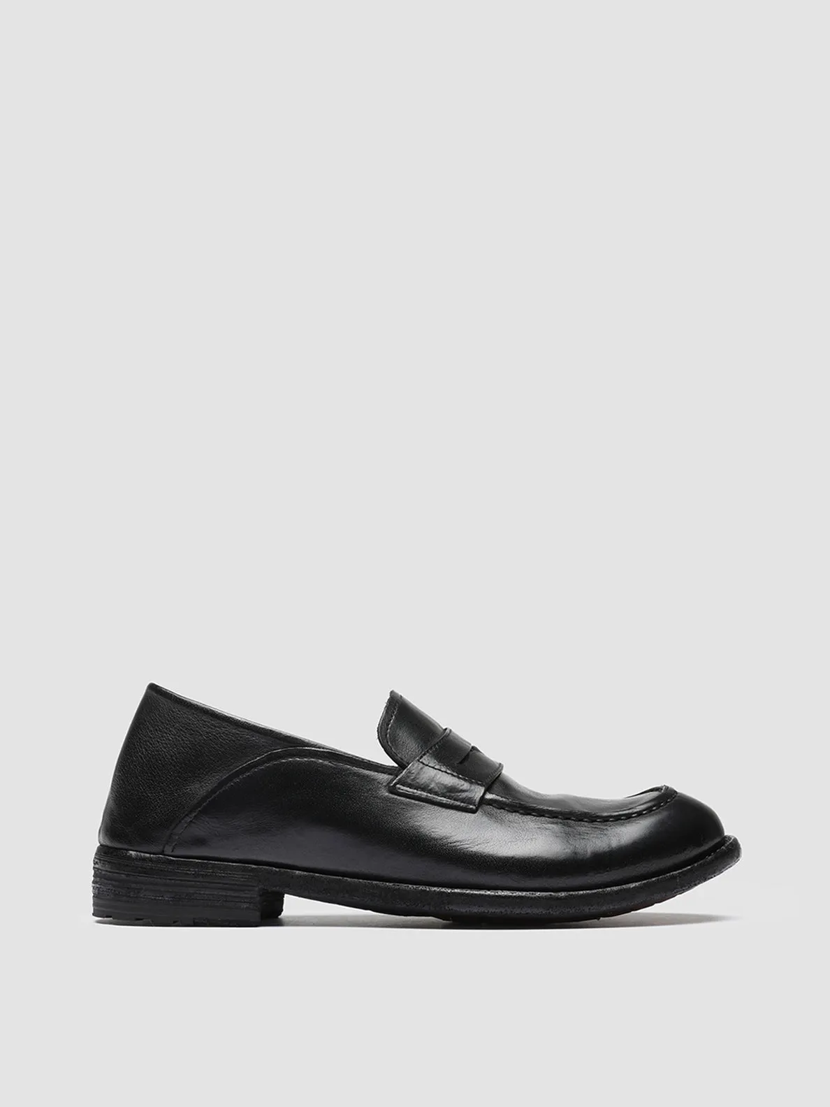 LEXIKON 140 - Black Leather Penny Loafers,Women