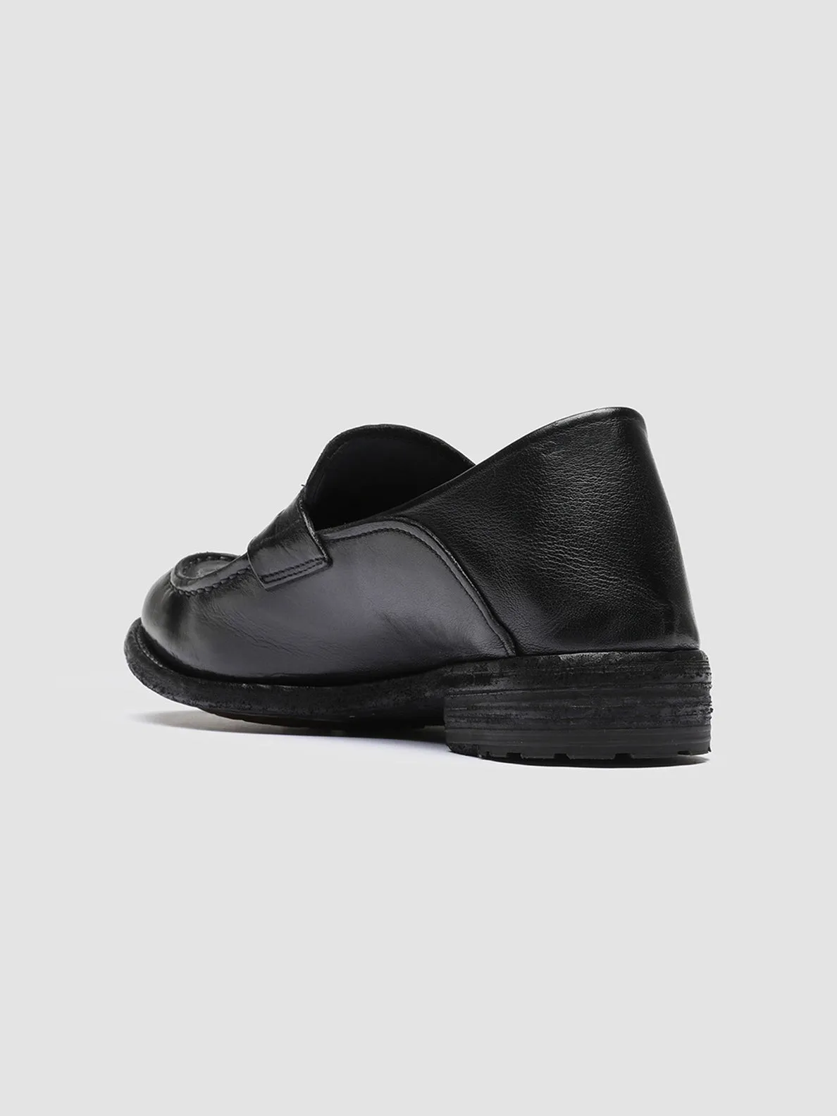 LEXIKON 140 - Black Leather Penny Loafers,Women