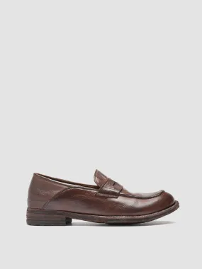 LEXIKON 140 - Brown Leather Penny Loafers,Women
