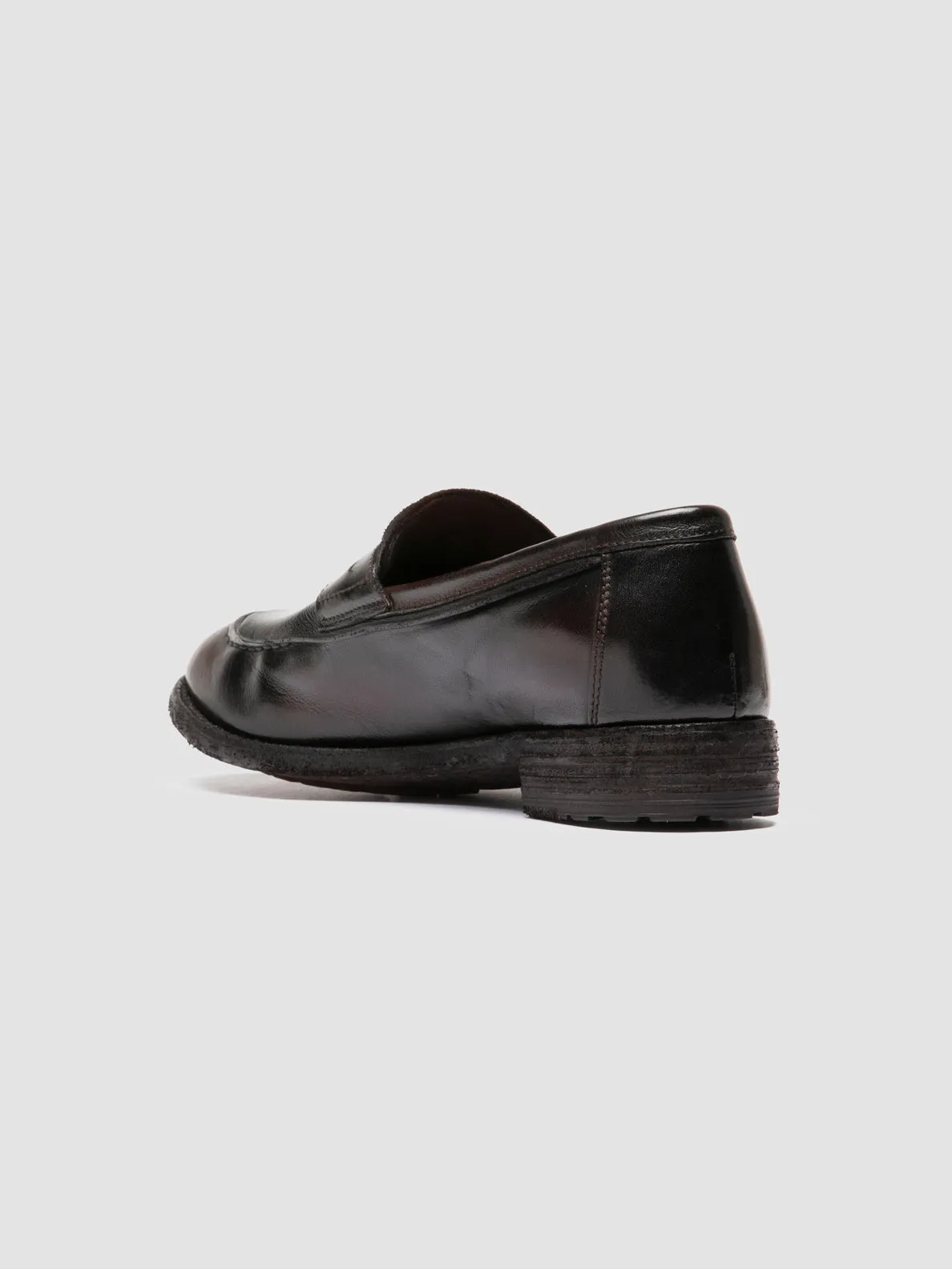 LEXIKON 158 -Green Leather Penny Loafers,Women