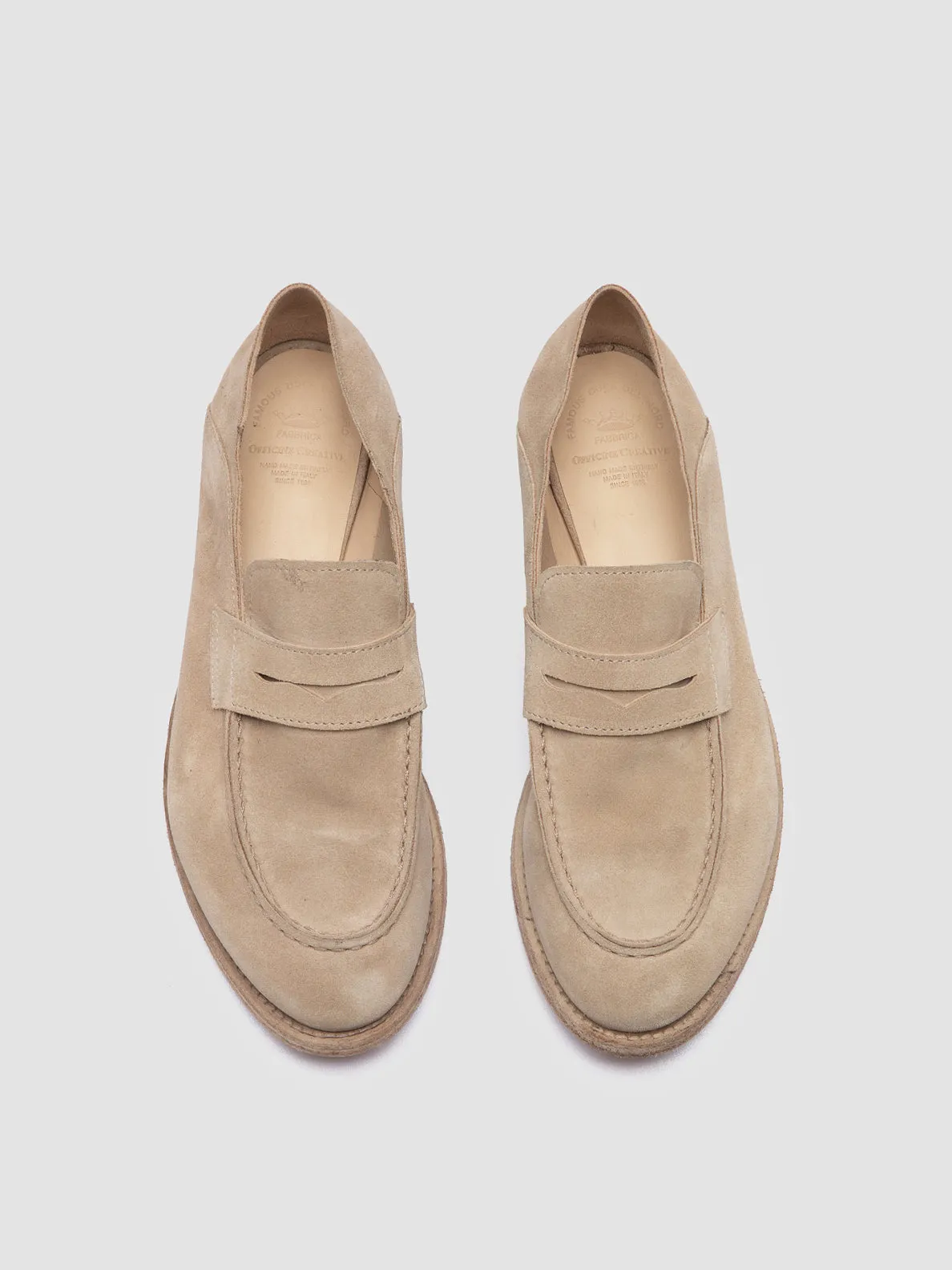 LEXIKON 516 - Beige Suede Loafers,Women