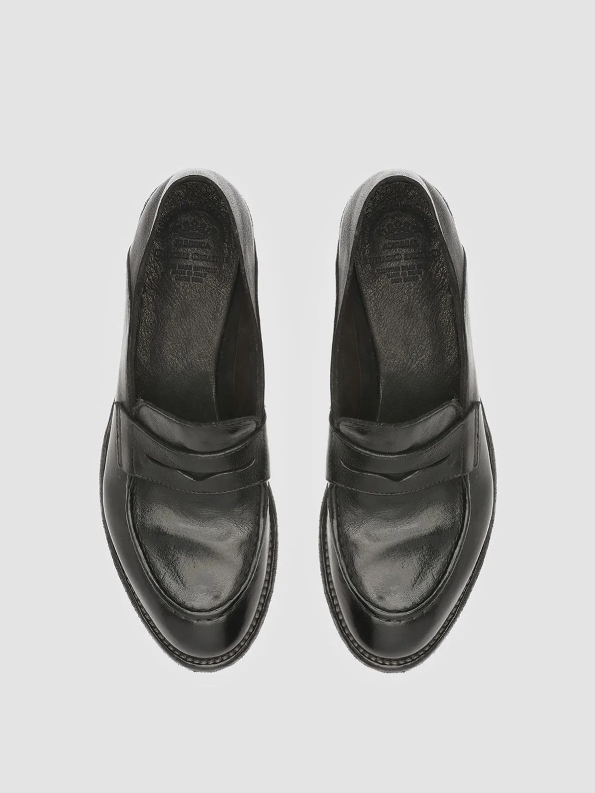 LEXIKON 516 - Black Leather Loafers,Women