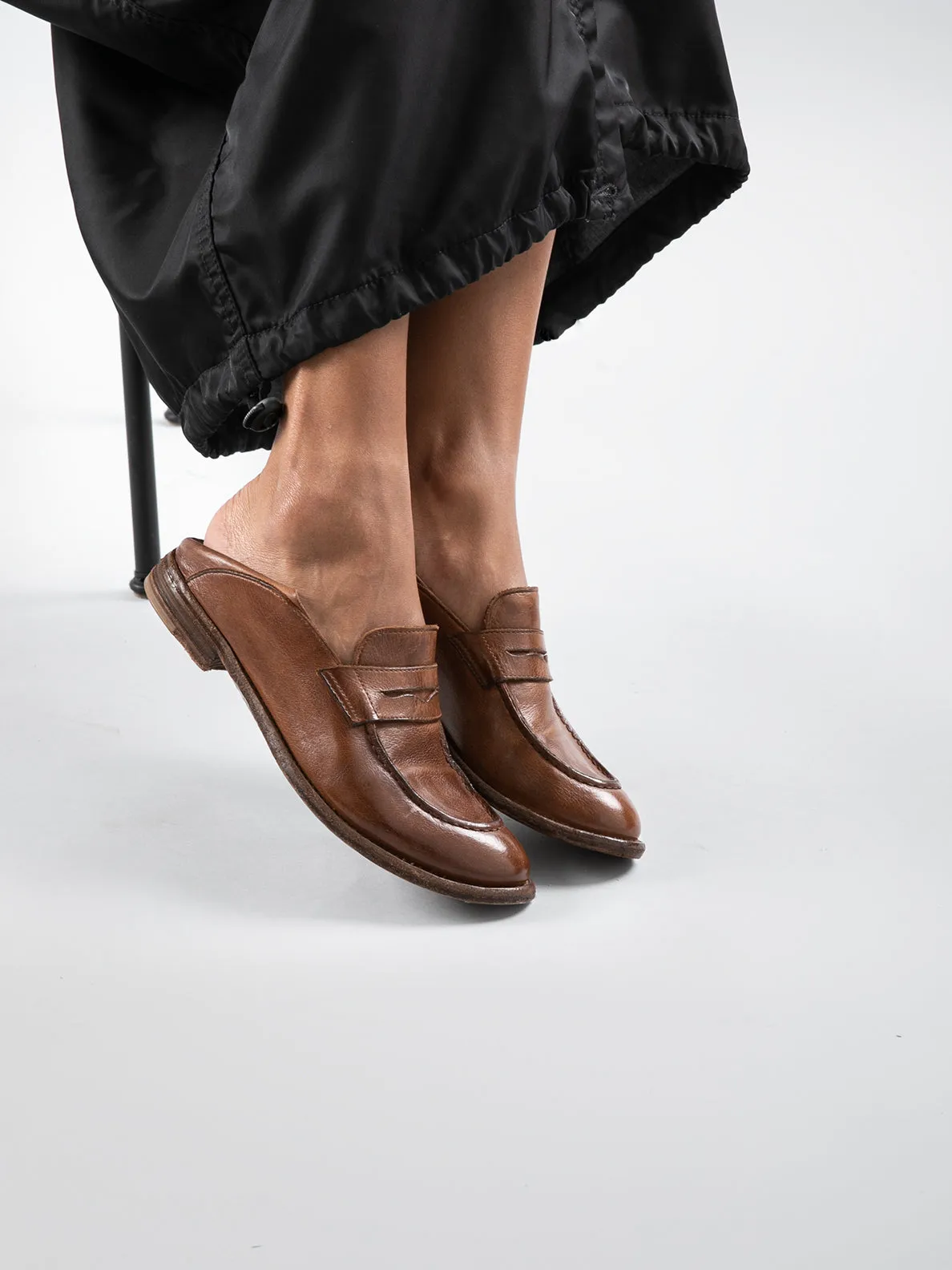LEXIKON 516 - Brown Leather Loafers,Women