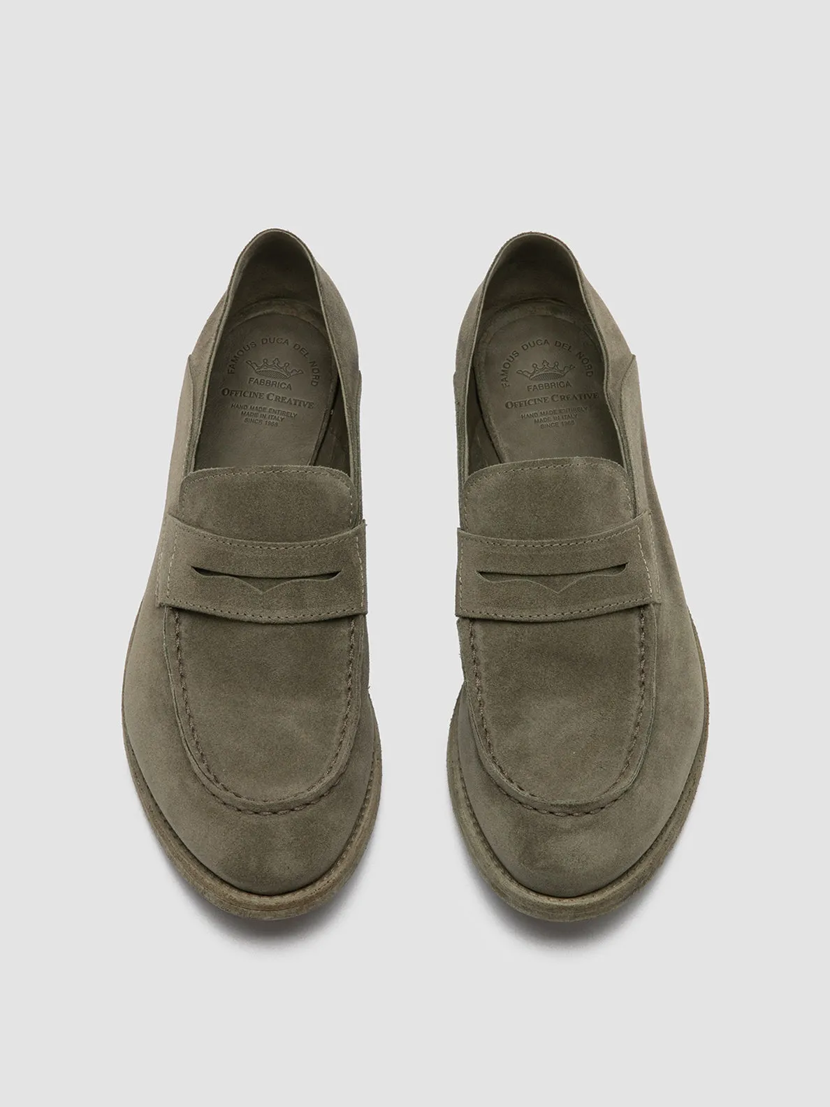 LEXIKON 516 - Green Suede Loafers,Women