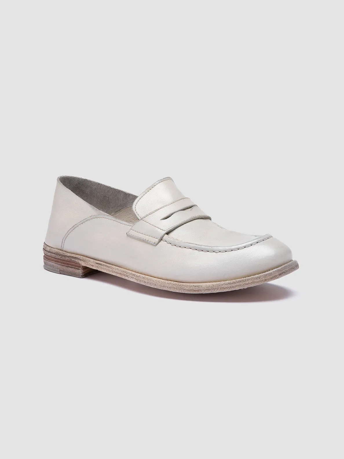 LEXIKON 516 - White Leather Loafers,Women