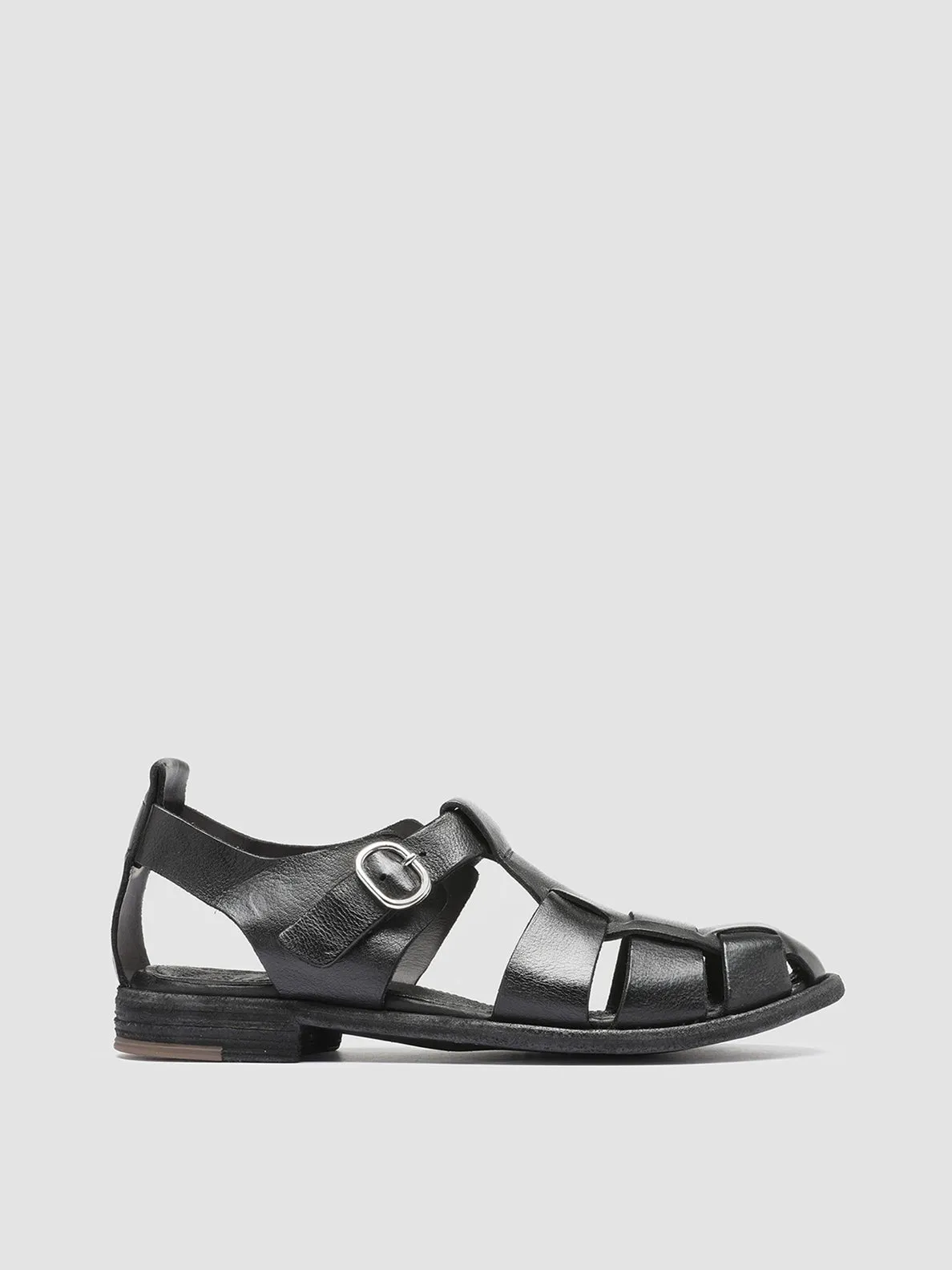 LEXIKON 536 - Black Leather Sandals,Women Sandals