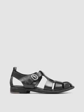 LEXIKON 536 - Black Leather Sandals,Women Sandals