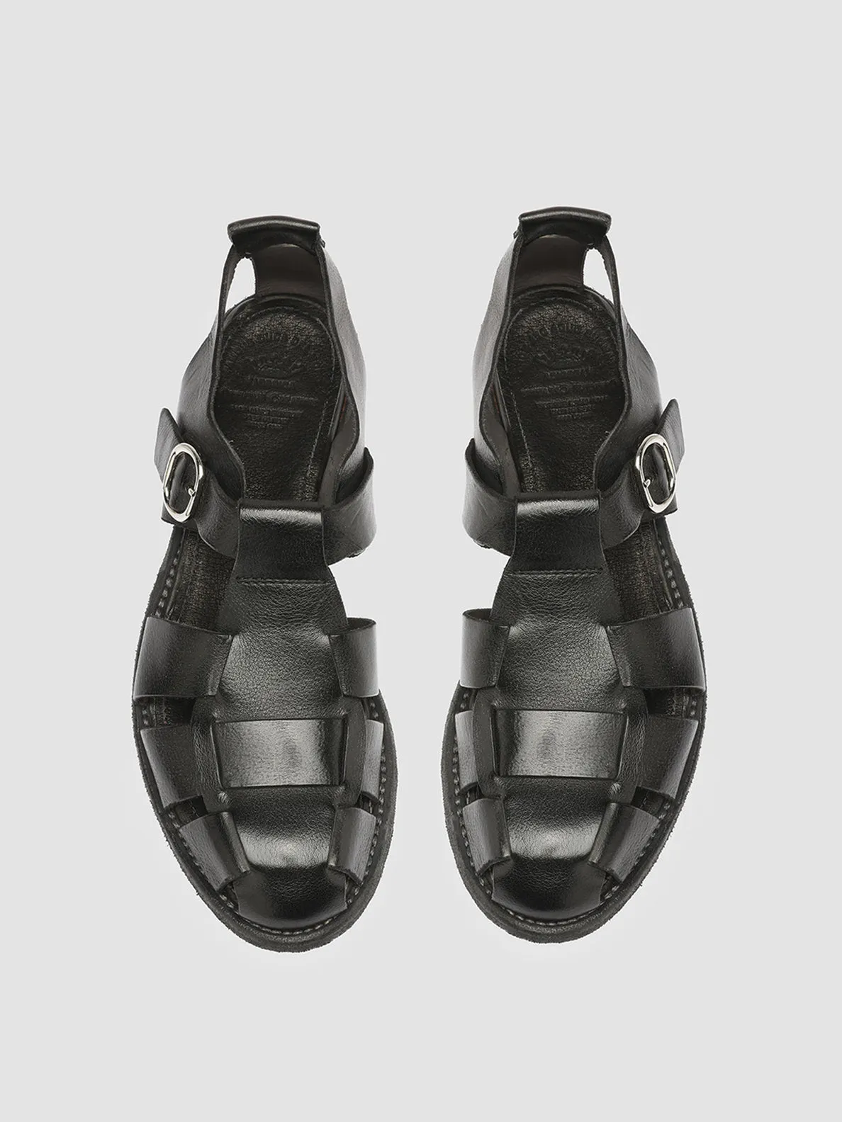 LEXIKON 536 - Black Leather Sandals,Women Sandals