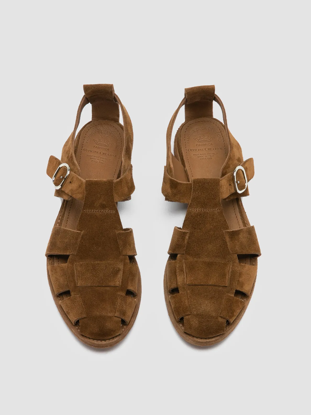 LEXIKON 536 - Brown Suede Sandals,Women Sandals