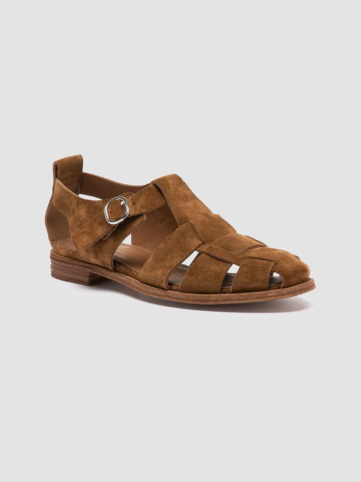 LEXIKON 536 - Brown Suede Sandals,Women Sandals