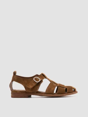LEXIKON 536 - Brown Suede Sandals,Women Sandals