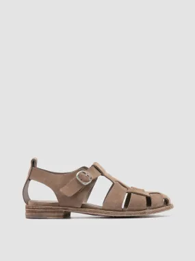LEXIKON 536 - Taupe Suede Sandals,Women Sandals