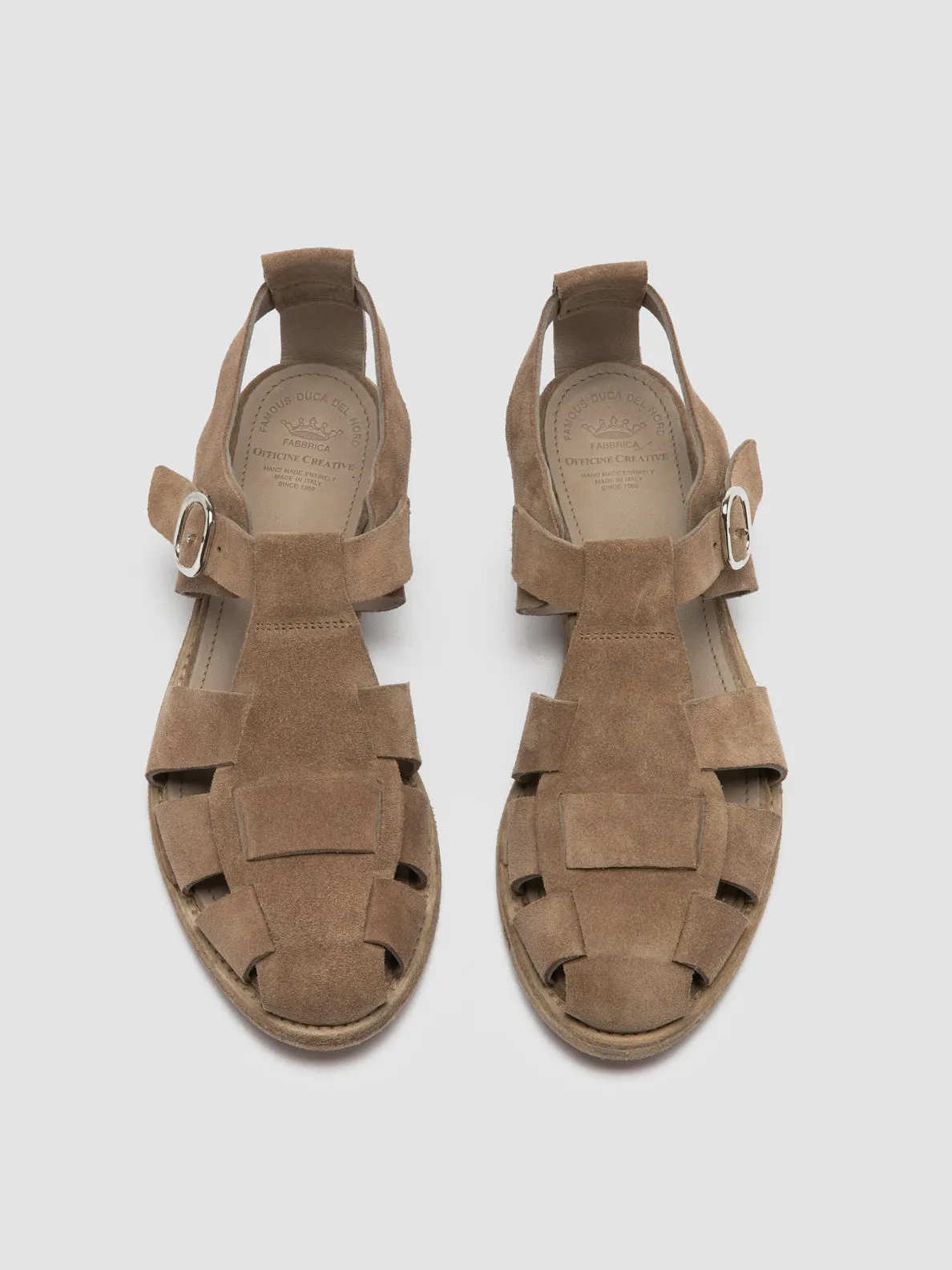 LEXIKON 536 - Taupe Suede Sandals,Women Sandals