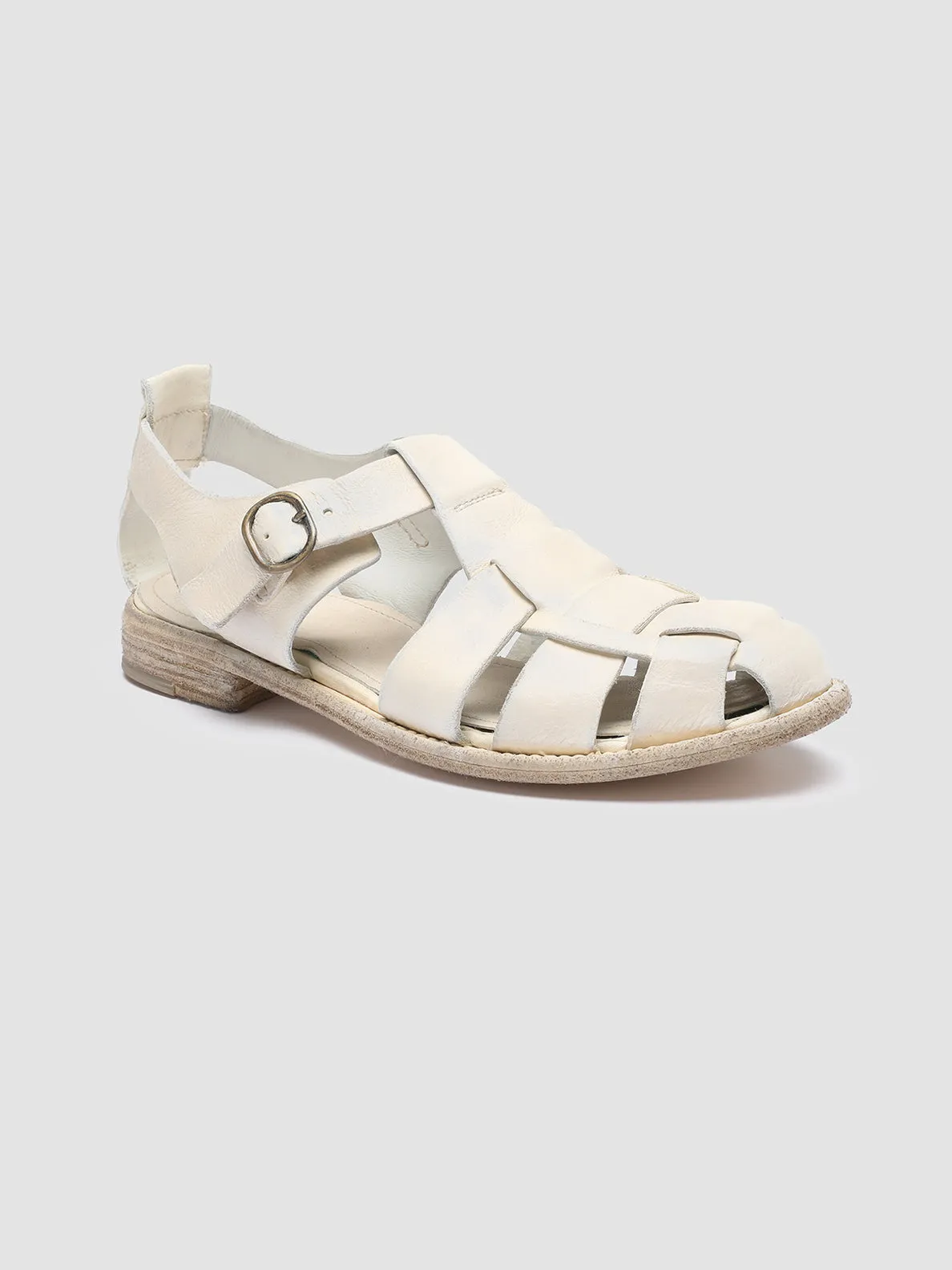 LEXIKON 536 - White Leather Sandals,Women Sandals