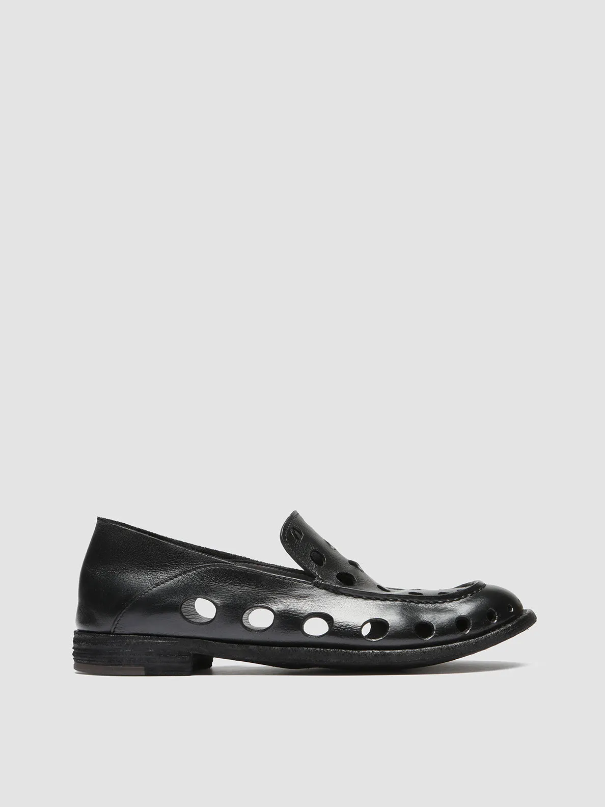 LEXIKON 542 - Black Leather Loafers,Women