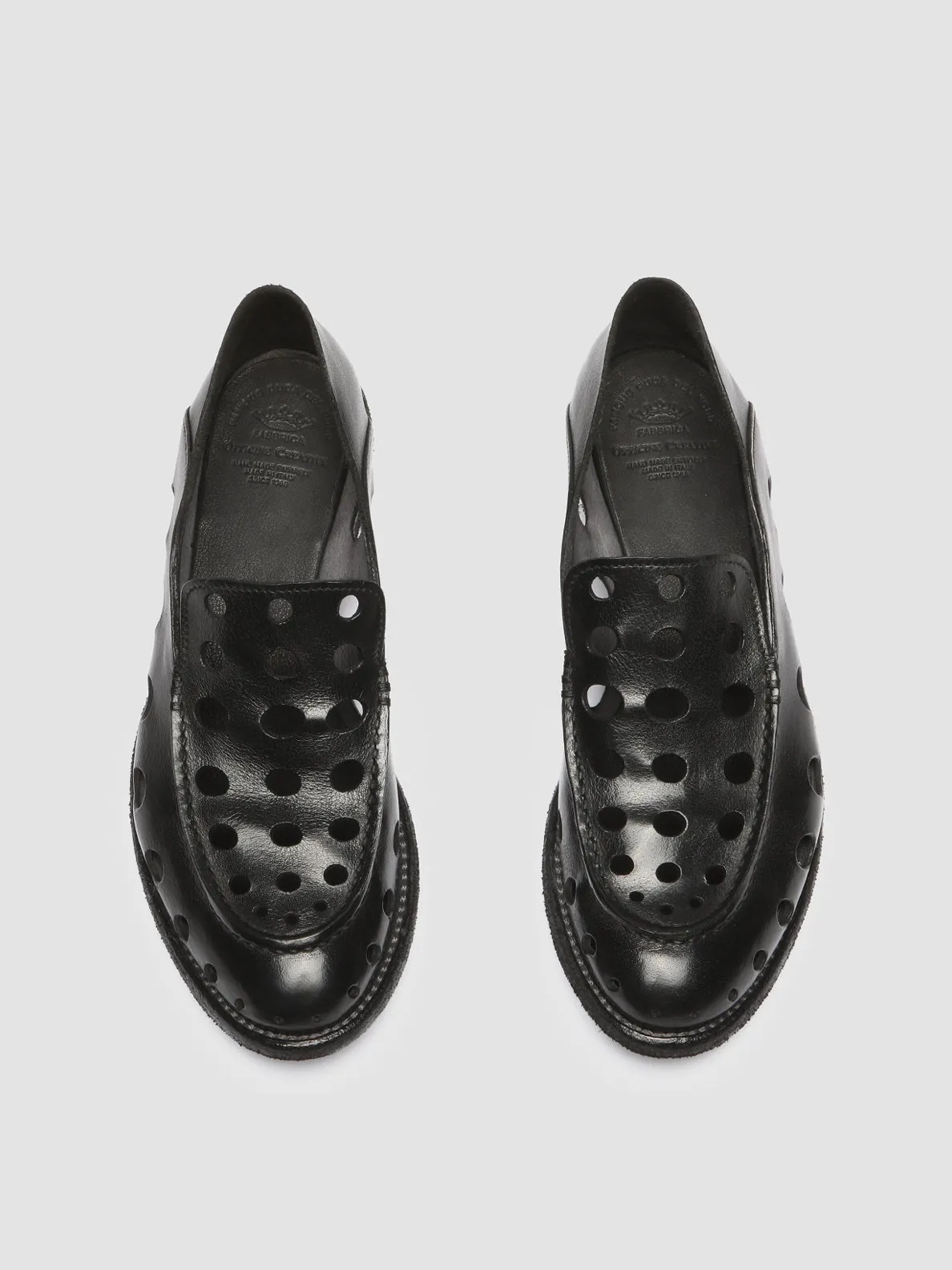 LEXIKON 542 - Black Leather Loafers,Women