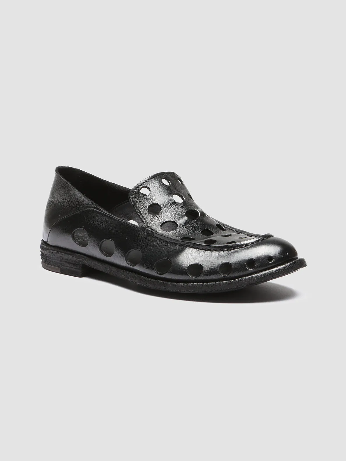 LEXIKON 542 - Black Leather Loafers,Women