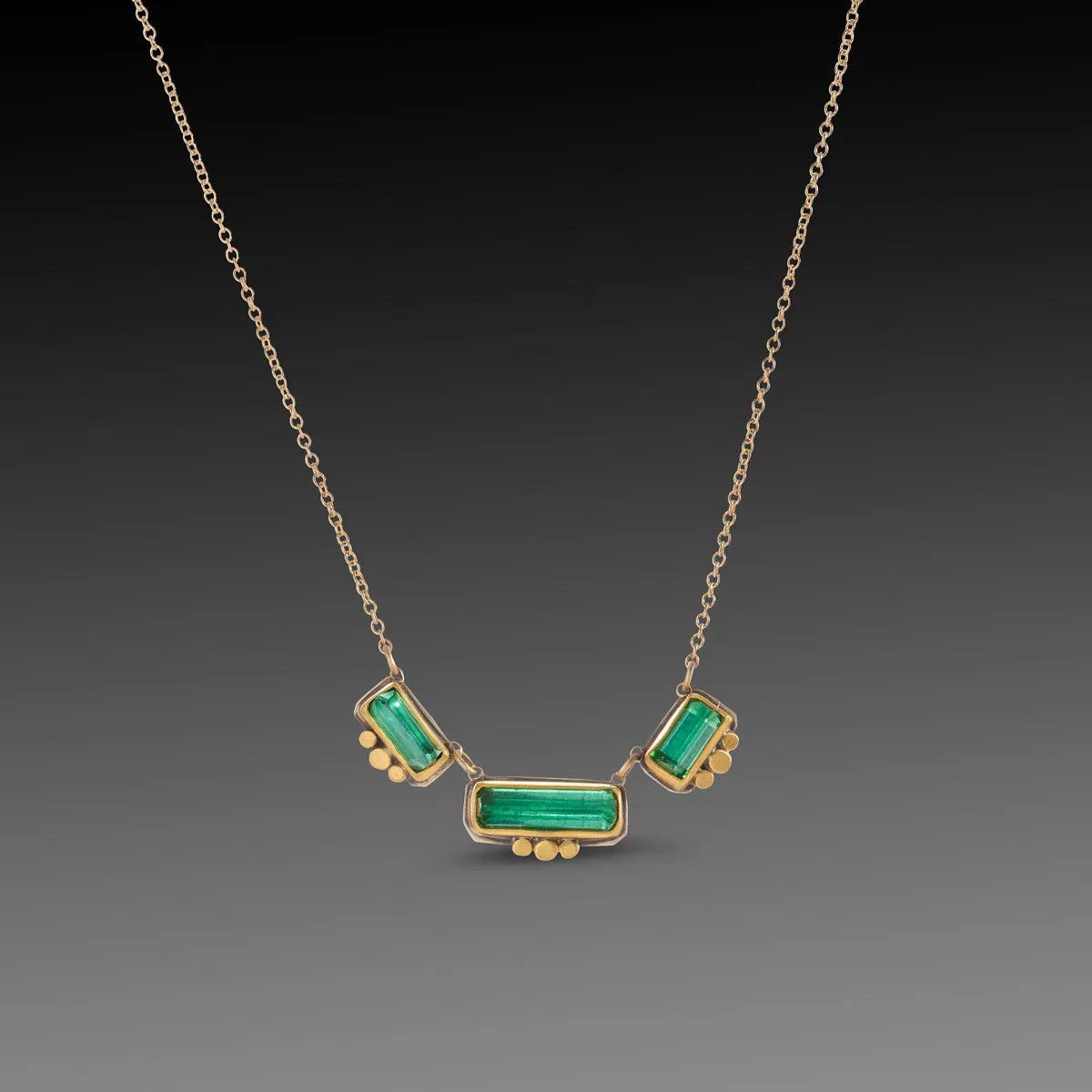 Linked Green Tourmaline Necklace,Jewelry Delicate & Elegant