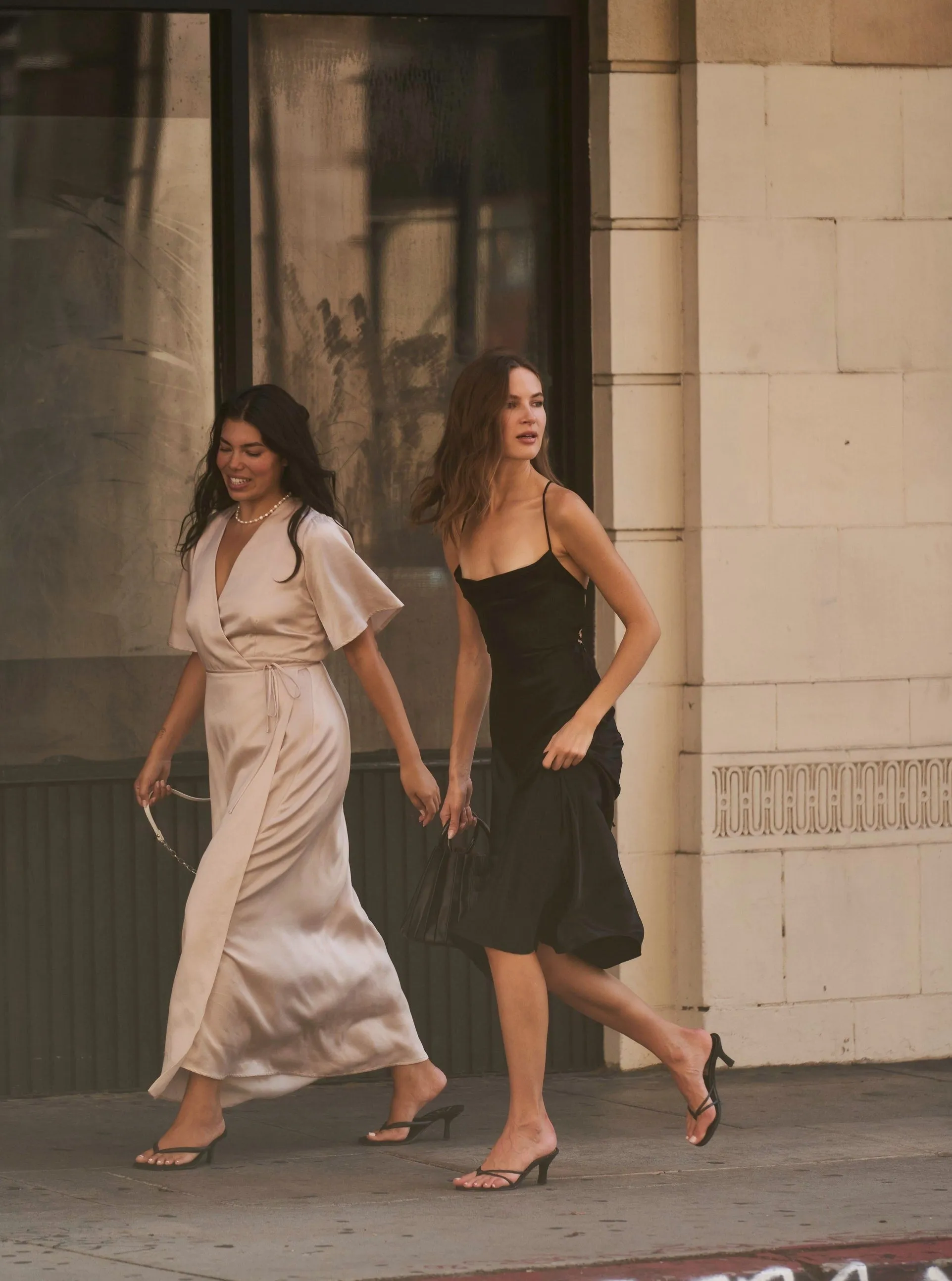 Lola Wrap Dress - Champagne,Women Dresses