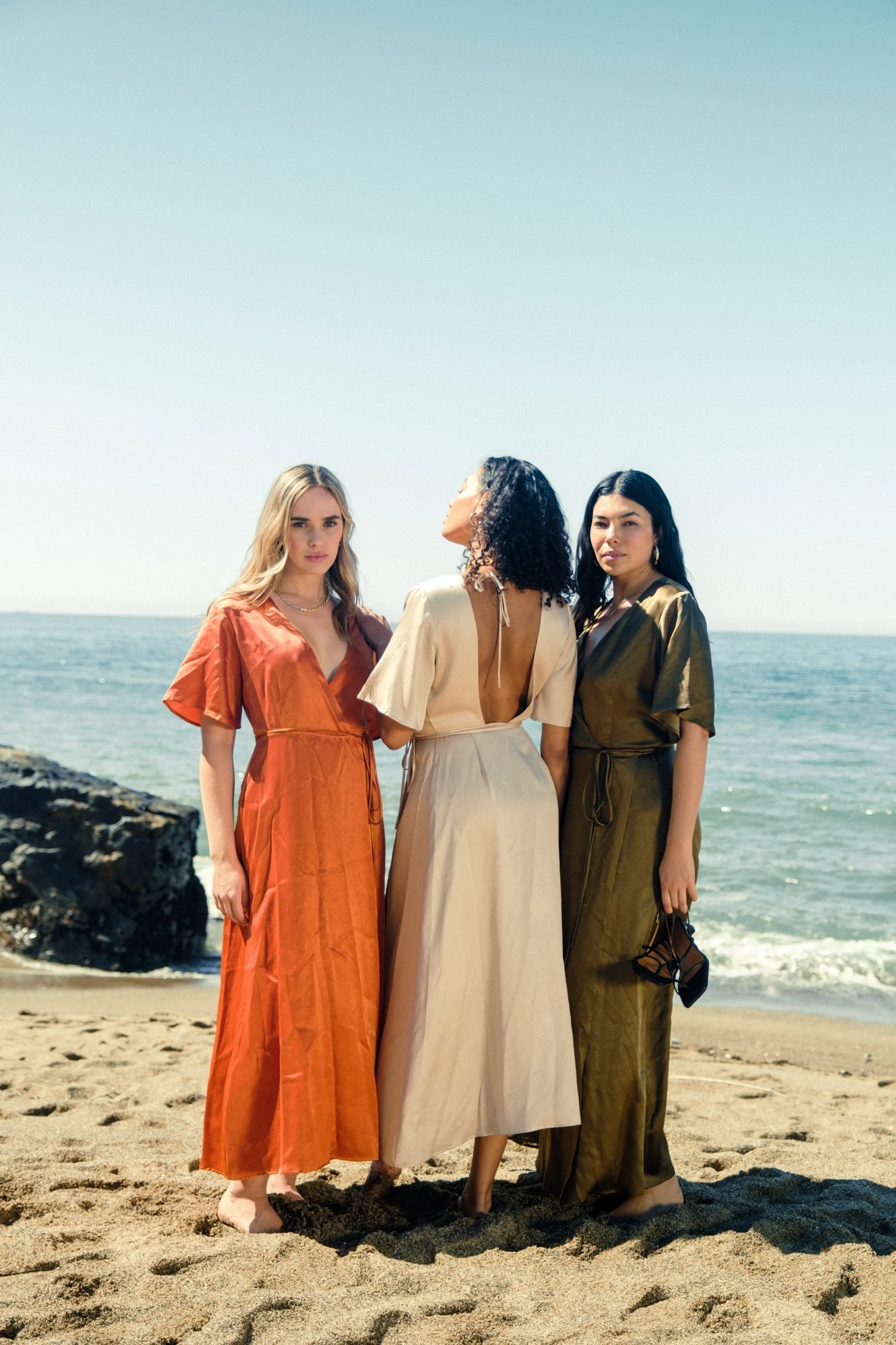 Lola Wrap Dress - Rust,Women Dresses