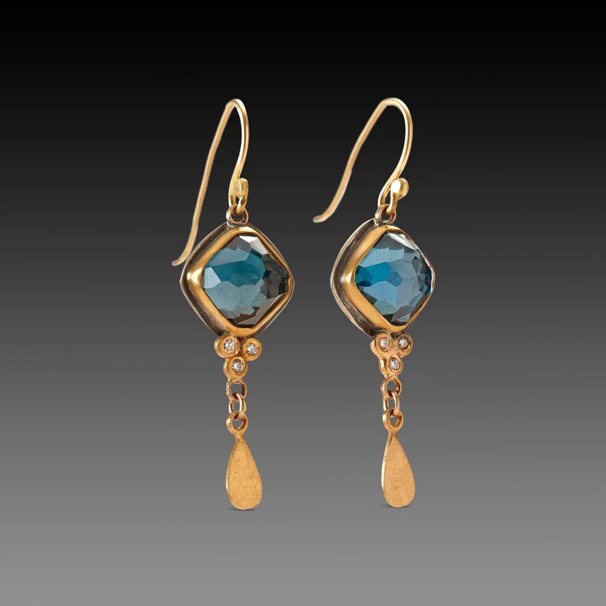 London Blue Topaz Drop Earrings,Jewelry Delicate & Elegant
