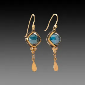 London Blue Topaz Drop Earrings,Jewelry Delicate & Elegant