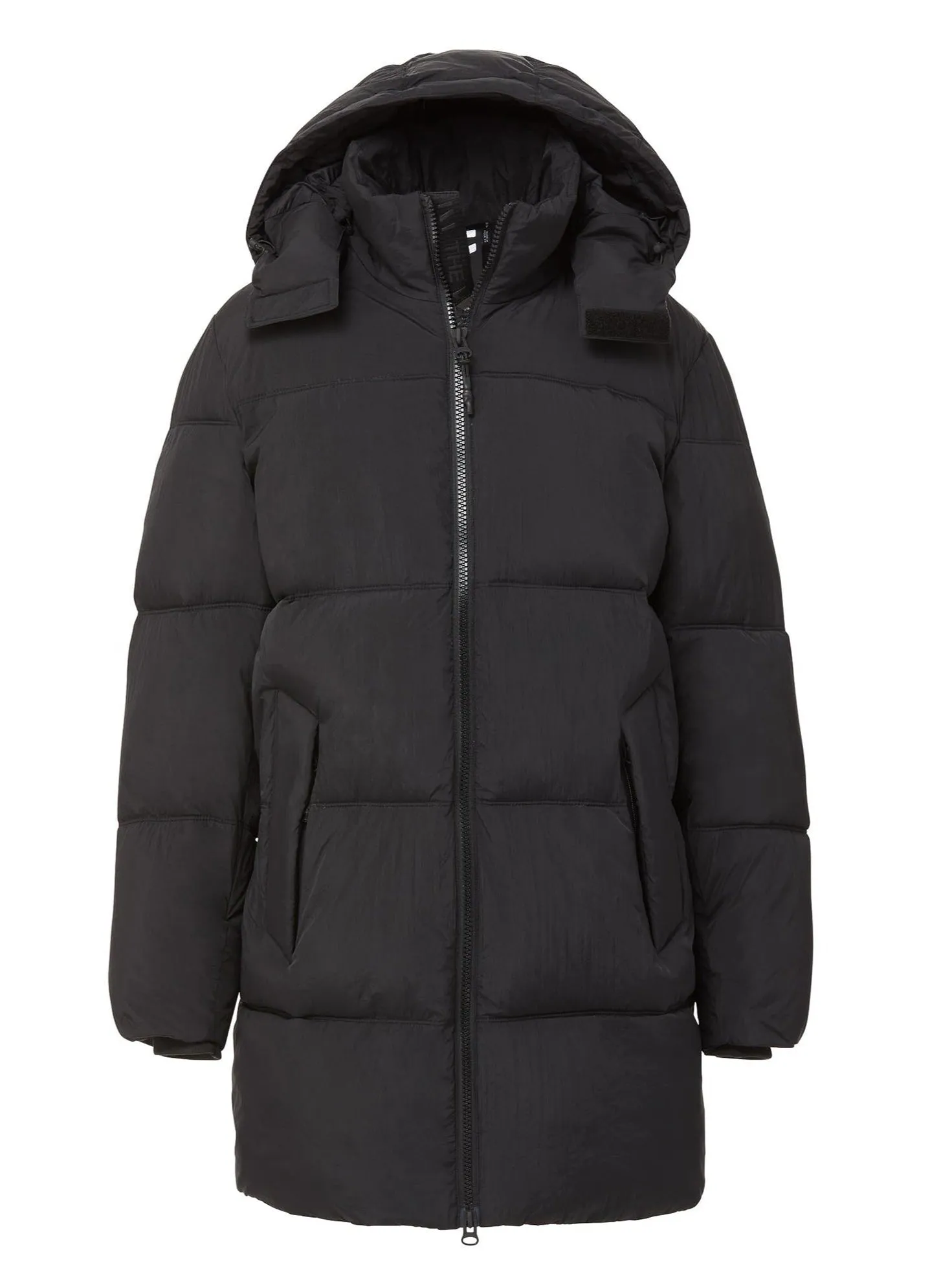 Long Hooded Puffer - Black,Men