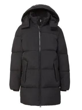 Long Hooded Puffer - Black,Men