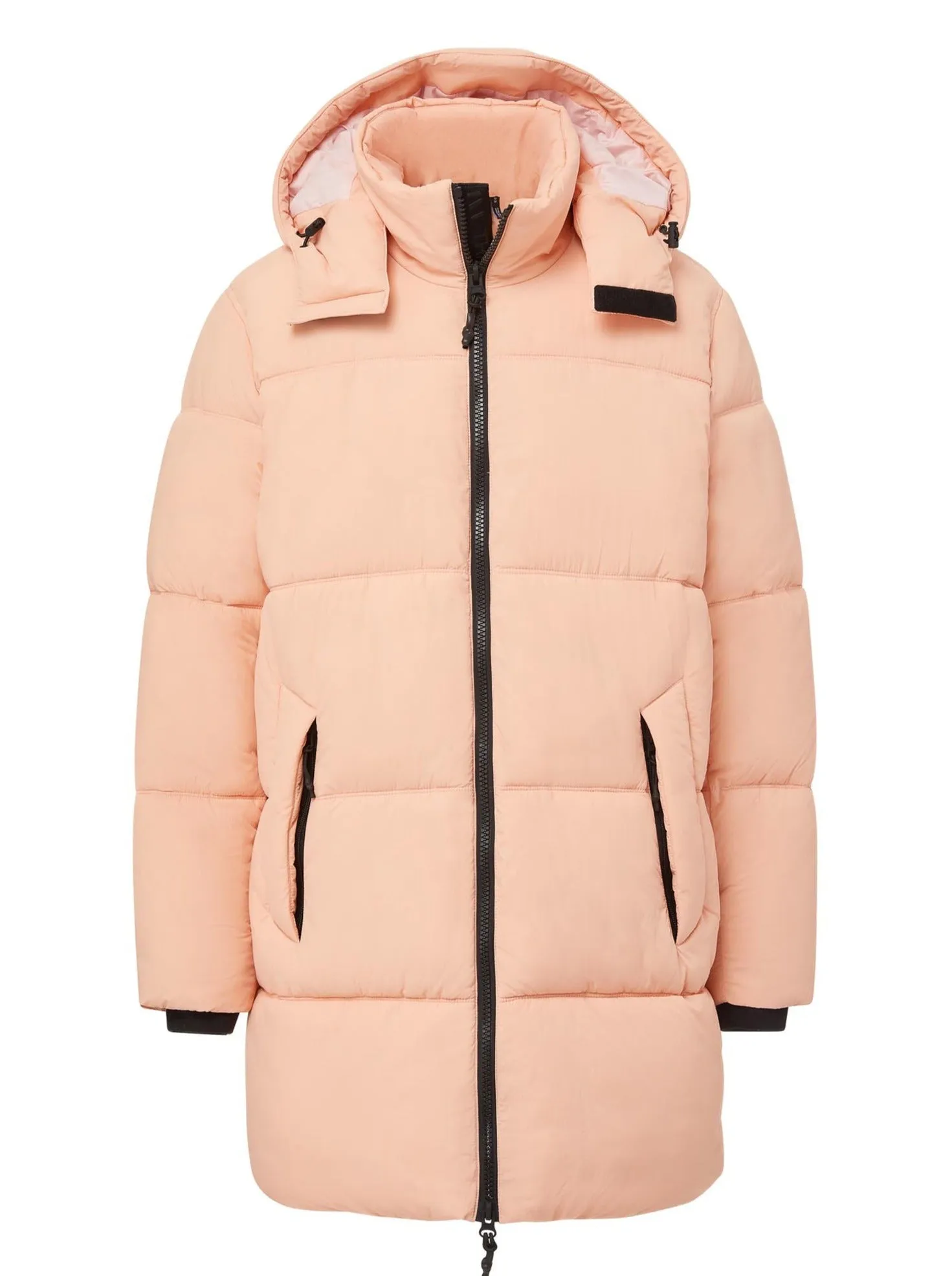 Long Hooded Puffer - Coral Pink,Men