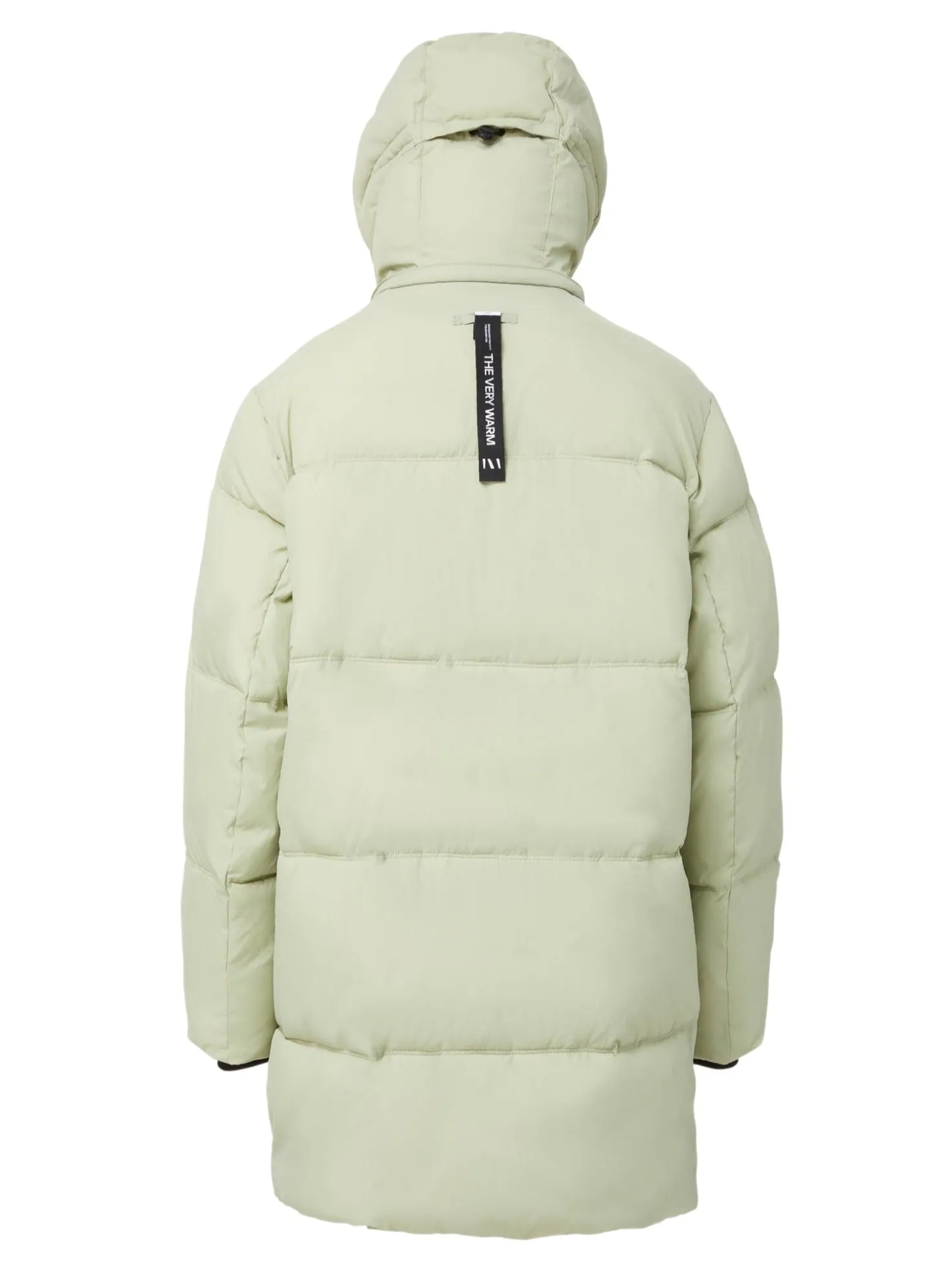 Long Hooded Puffer - Sage,Women