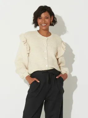 Maelle Cardigan - Ivory,Women Sweaters