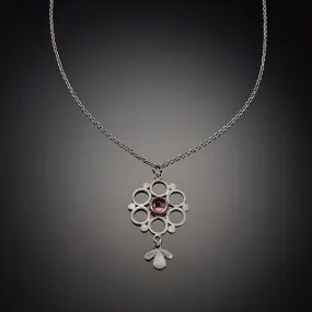 Mandala Necklace with Garnet,Jewelry Delicate & Elegant