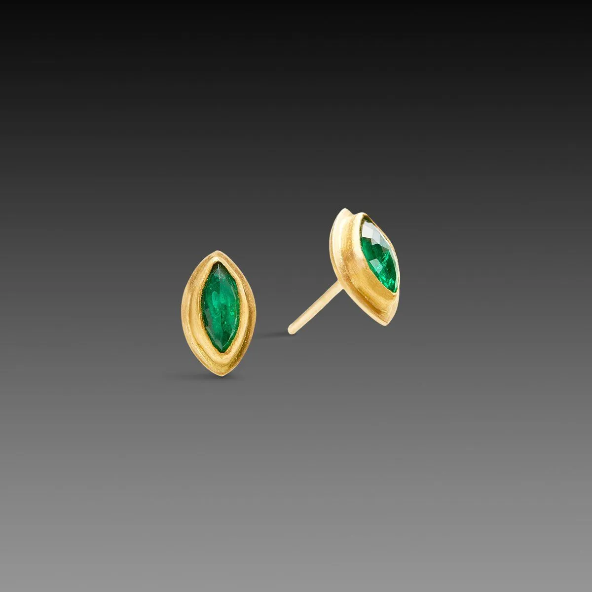 Marquise Emerald Stud Earrings,Jewelry Delicate & Elegant