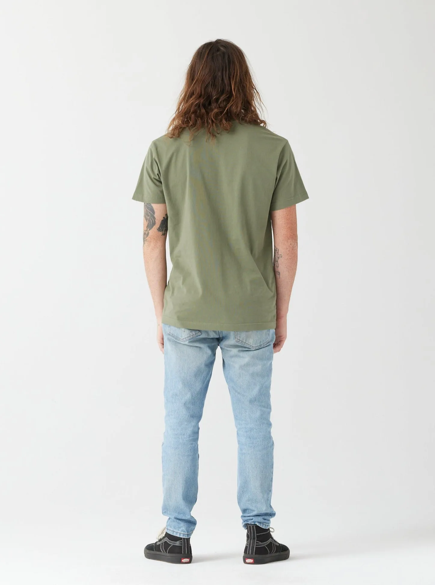 Men's Heavyweight Pocket Tee - Army,Men Tees