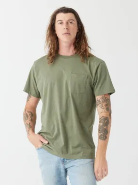 Men's Heavyweight Pocket Tee - Army,Men Tees