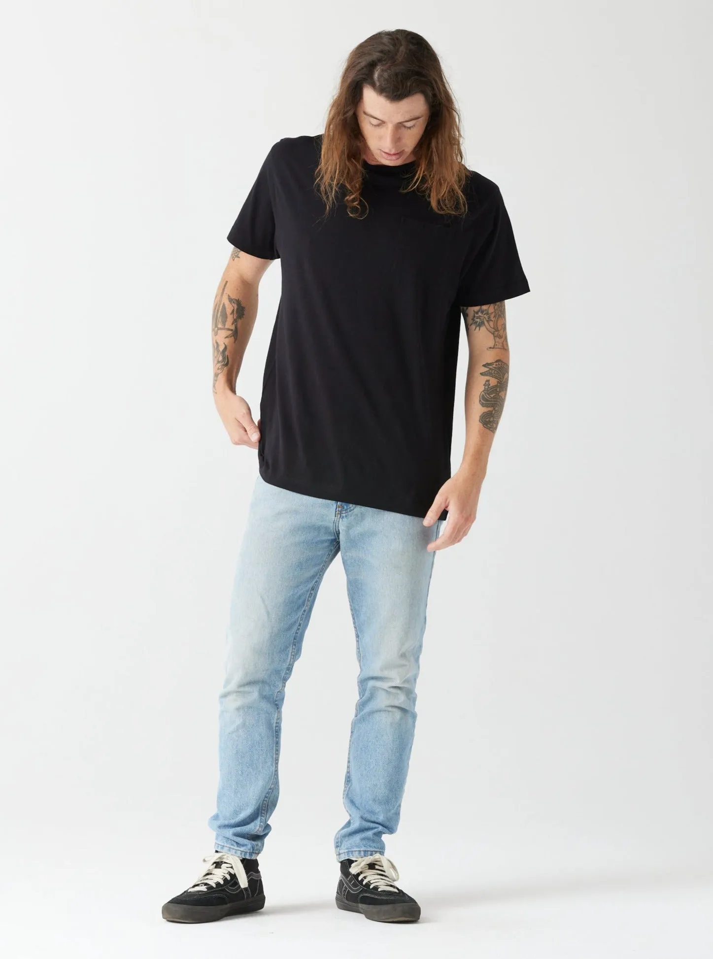 Men's Heavyweight Pocket Tee - Black,Men Tees