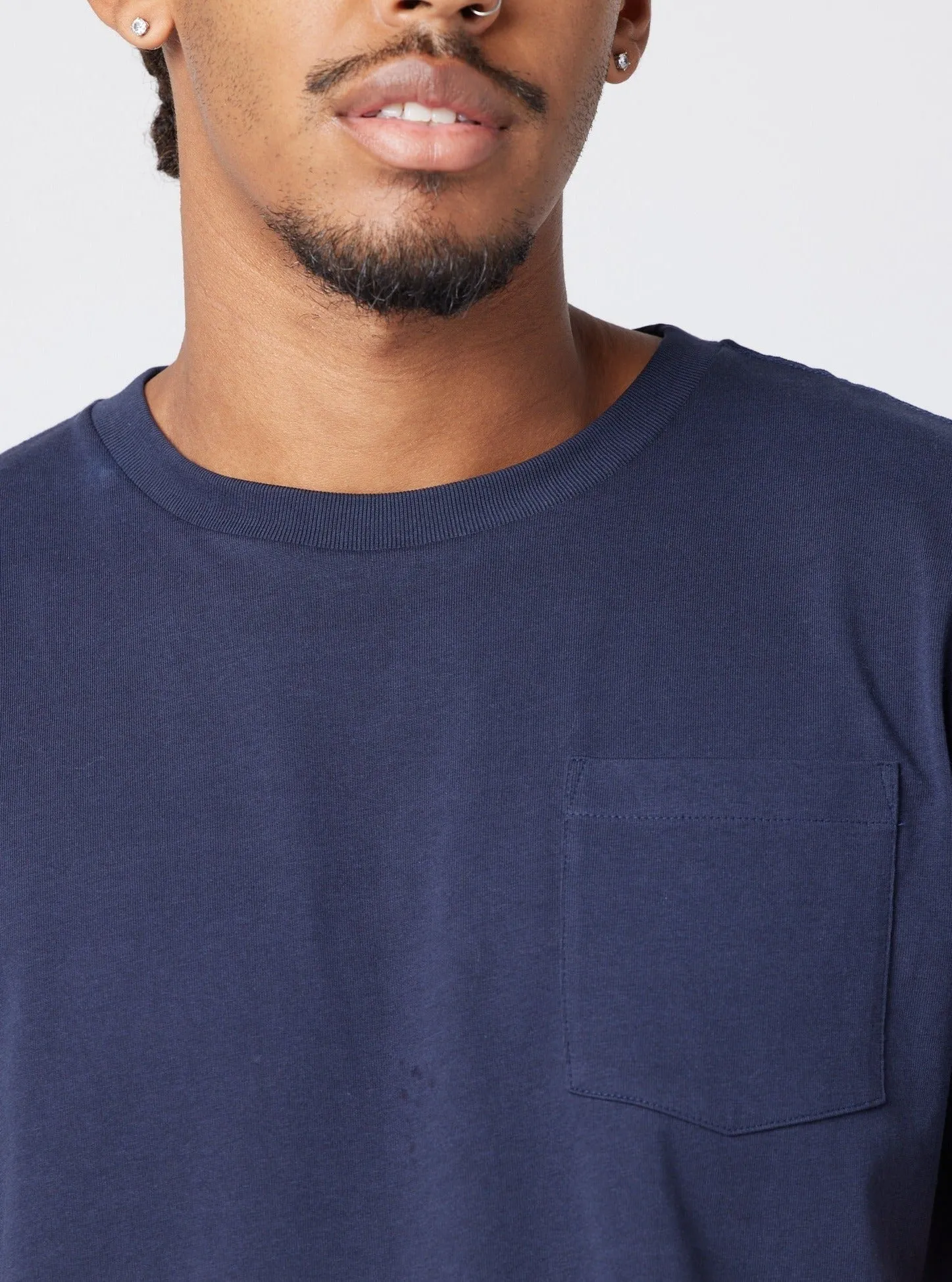 Men's Heavyweight Pocket Tee - Midnight,Men Tees