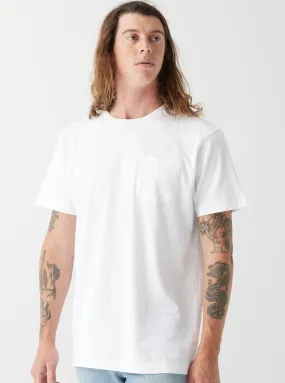 Men's Heavyweight Pocket Tee - White,Men Tees