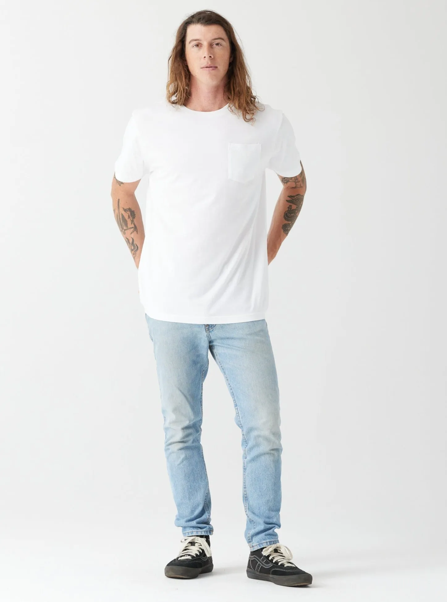 Men's Heavyweight Pocket Tee - White,Men Tees