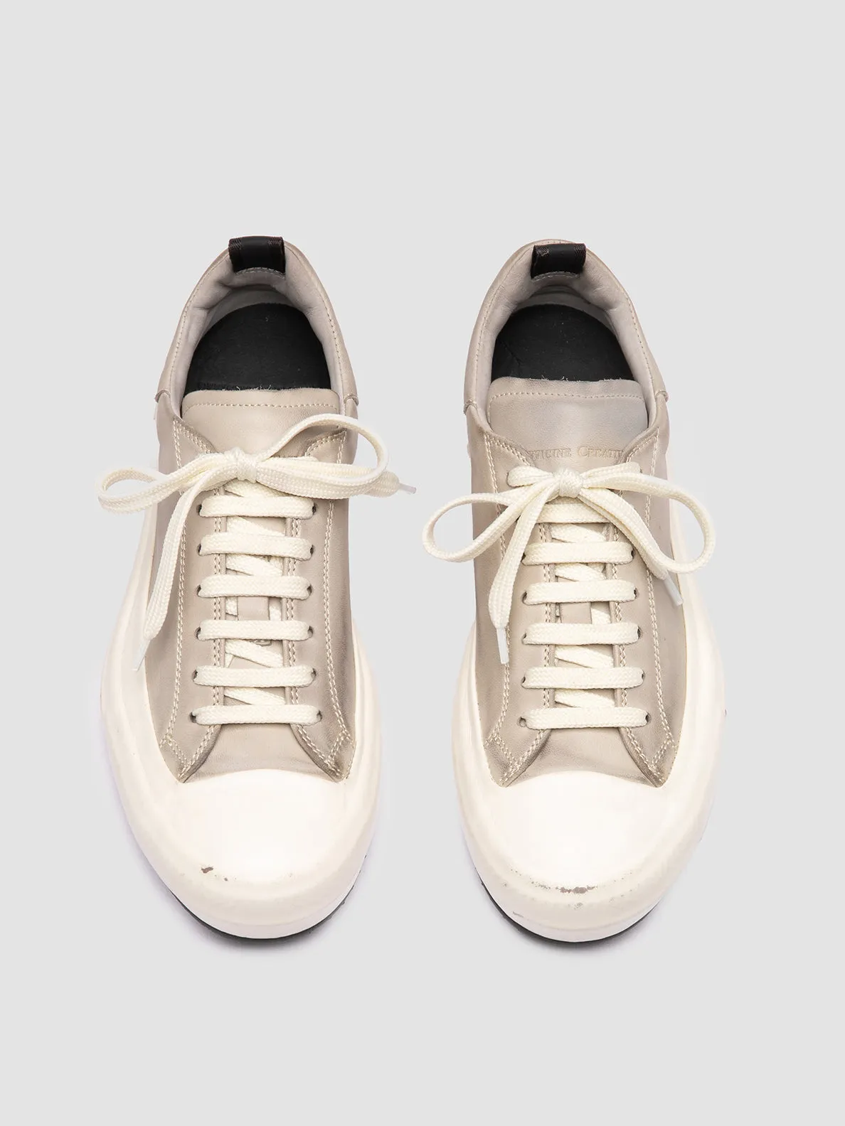 MES DD 101 - Grey Leather Low Top Sneakers,Women