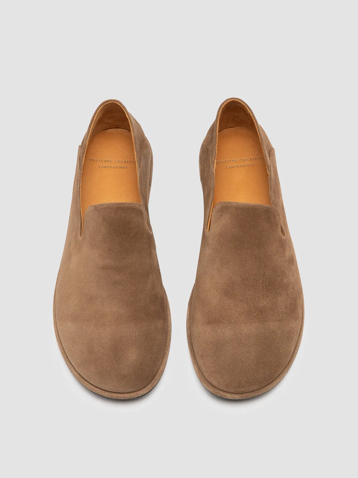 MIENNE 001 - Taupe Suede Penny Loafers,Men