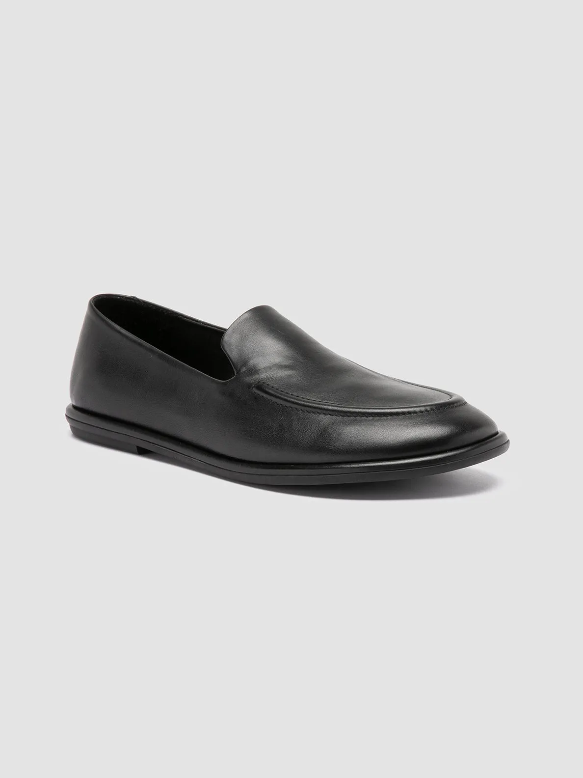 MIENNE 101 - Black Leather Loafers,Women
