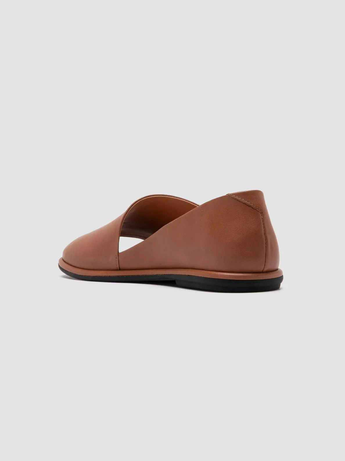 MIENNE 102 - Brown Leather Peep Toe Shoes,Women Sandals