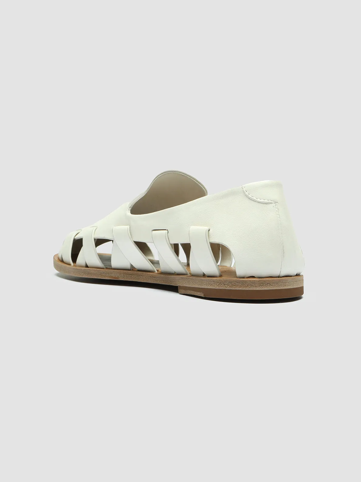 MILES 003 - White Leather Loafers,Men