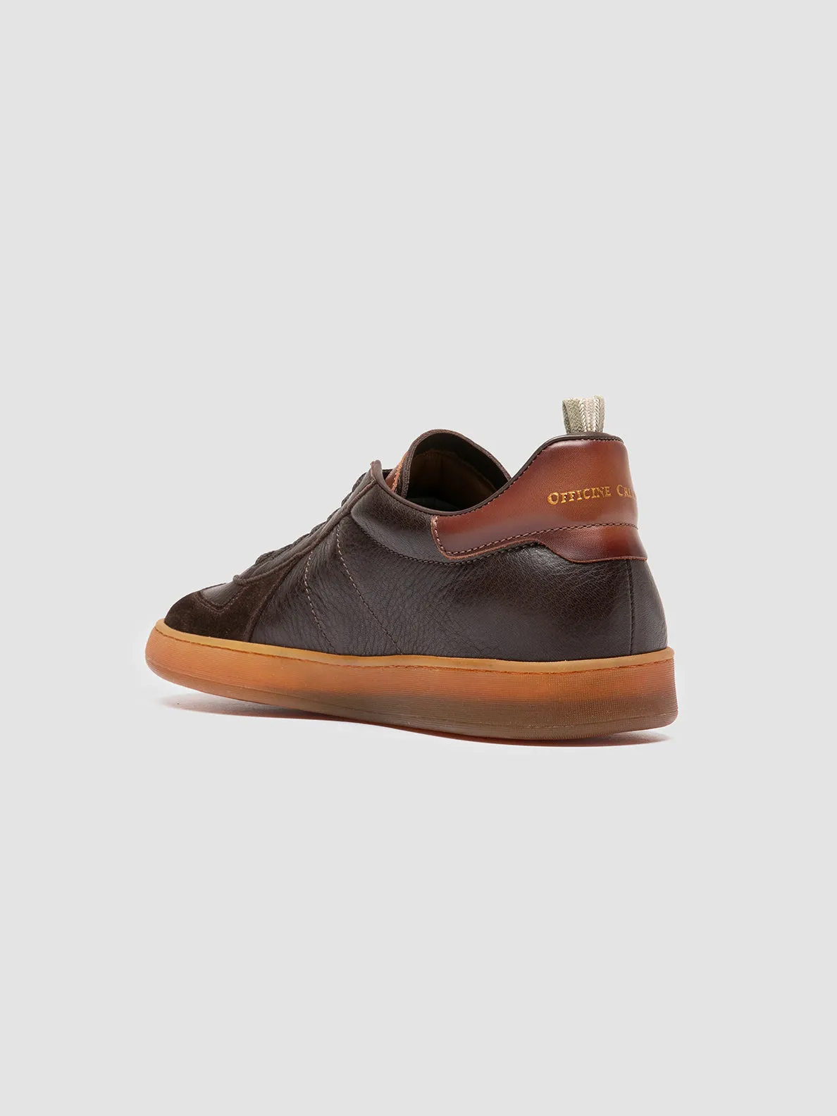 MILITIA 001 - Brown Leather Sneakers,Men
