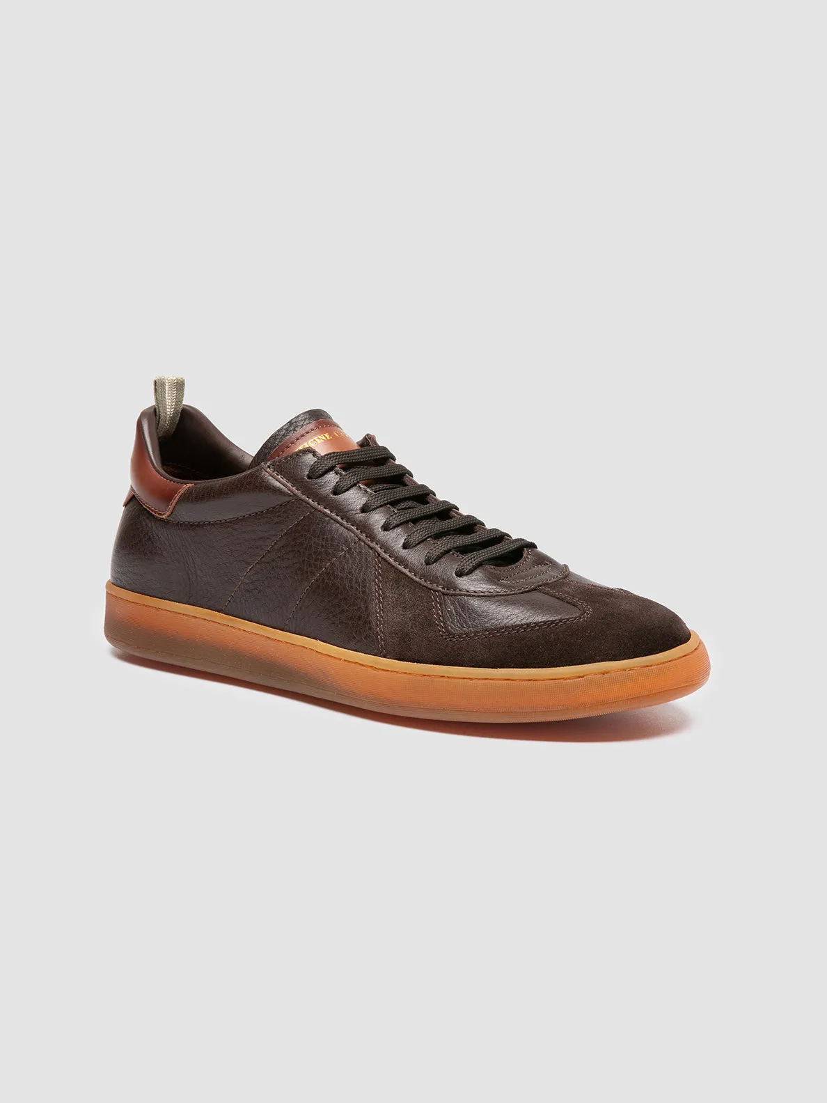 MILITIA 001 - Brown Leather Sneakers,Men