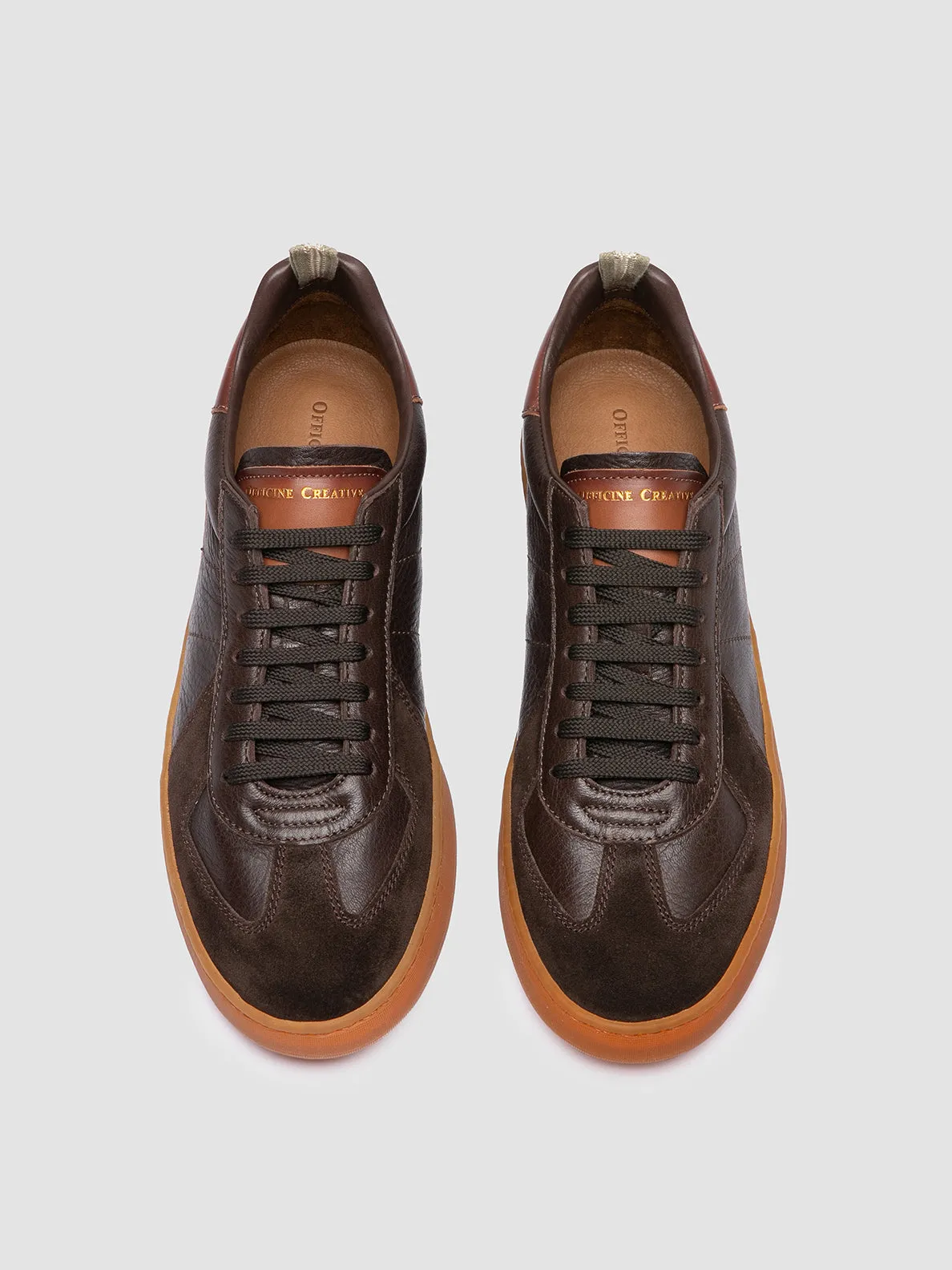 MILITIA 001 - Brown Leather Sneakers,Men