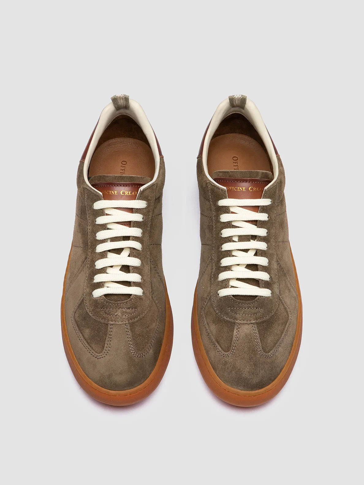 MILITIA 002 - Green Suede and Leather Sneakers,Men