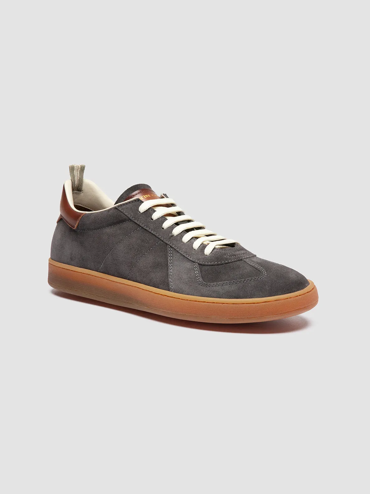 MILITIA 002 - Grey Suede and Leather Sneakers,Men